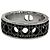 Christian Dior Anello in argento AG925 Cannage Dior Homme Nero
