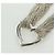Autre Marque Bracciale a catena con chiusura toggle a cuore aperto 10 righe TIFFANY&Co. in argento Ag925 Auth am11311M - vista 3