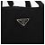 PRADA Borsa a mano in nylon nero argento Auth 175269 - vista 17
