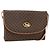 Céline Borsa in tela Macadam Celine con motivo carrozza in PVC pelle marrone oro Auth 175596A