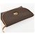 Céline Borsa in tela Macadam Celine con motivo carrozza in PVC pelle marrone oro Auth 175596A - vista 6
