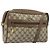 Gucci Borsa a Spalla GG Supreme PVC Beige Oro 24 02 005 Auth BA12105 D'oro