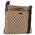 Borsa a Spalla GG Canvas Gucci Beige Argento 122791 Auth ka4032
