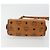 Borsa Boston Mini Vicetos Logogram MCM in PVC 2in1 Marrone Oro Auth 175597 D'oro - vista 5