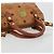 Borsa Boston Mini Vicetos Logogram MCM in PVC 2in1 Marrone Oro Auth 175597 D'oro - vista 7