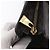 Céline Borsa tote in tela Macadam CELINE in pelle PVC nera e oro Auth ka3968 Nero D'oro - vista 10
