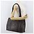 Céline Borsa tote in tela Macadam CELINE in pelle PVC nera e oro Auth ka3968 Nero D'oro - vista 22