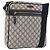 Gucci Borsa a Spalla GG Supreme PVC Blu Navy Argento 201448 Auth ka4041