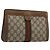 GUCCI GG Suprême Sac Clutch Sherry Line PVC Beige Rouge Vert Auth 175278