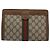 GUCCI GG Suprême Sac Clutch Sherry Line PVC Beige Rouge Vert Auth 175278 - vue 13