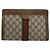 GUCCI GG Suprême Sac Clutch Sherry Line PVC Beige Rouge Vert Auth 175278 - vue 2