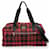 Sac Boston en laine et cuir Yves Saint Laurent Noir Rouge  - vue 1