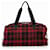 Sac Boston en laine et cuir Yves Saint Laurent Noir Rouge  - vue 2