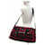 Sac Boston en laine et cuir Yves Saint Laurent Noir Rouge  - vue 3