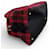 Sac Boston en laine et cuir Yves Saint Laurent Noir Rouge  - vue 5