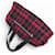 Sac Boston en laine et cuir Yves Saint Laurent Noir Rouge  - vue 6