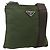 PRADA Schultertasche Nylon Grün Silber Authentisch 175643