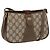 Gucci Borsa GG Supreme Web Sherry Line PVC Beige Oro 10 02 024 Auth 176473 D'oro