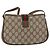 Gucci Borsa GG Supreme Web Sherry Line PVC Beige Oro 10 02 024 Auth 176473 D'oro - vista 2