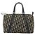 Borsa Boston in tela Trotter Christian Dior Navy Argento Auth 175552 Blu navy - vista 13