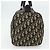 Borsa Boston in tela Trotter Christian Dior Navy Argento Auth 175552 Blu navy - vista 4