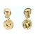 Céline Celine Vintage Starball Ohrringe mit mehrfarbigen Steinen Golden - Ansicht 4