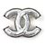 Timeless Spilla Chanel B25C Coco Mark CC Logo in Argento