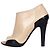 Beige Leder Open-Toe Ankle Boots von Chanel - Größe 40,5 gebraucht