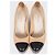 Beige Leder Blockabsatzpumps von Chanel - Größe 39,5 Gebraucht - Ansicht 2