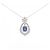 Autre Marque Collana in Zaffiro e Diamante Pt950 Pt850 Blu