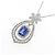 Autre Marque Collana in Zaffiro e Diamante Pt950 Pt850 Blu - vista 3