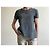Stouls Grau-blaues Rundhals-T-Shirt 100% perforiertes Wildleder Größe S - Ansicht 10