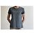 Stouls Grau-blaues Rundhals-T-Shirt 100% perforiertes Wildleder Größe S - Ansicht 11