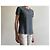 Stouls Grau-blaues Rundhals-T-Shirt 100% perforiertes Wildleder Größe S - Ansicht 13