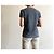 Stouls Grau-blaues Rundhals-T-Shirt 100% perforiertes Wildleder Größe S - Ansicht 14