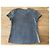 Stouls Grau-blaues Rundhals-T-Shirt 100% perforiertes Wildleder Größe S - Ansicht 2