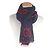 Sciarpa Jumbo GG in jacquard di lana e seta con frange Gucci Rosso Blu navy - vista 2