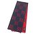 Sciarpa Jumbo GG in jacquard di lana e seta con frange Gucci Rosso Blu navy - vista 3