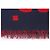 Sciarpa Jumbo GG in jacquard di lana e seta con frange Gucci Rosso Blu navy - vista 4