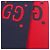 Sciarpa Jumbo GG in jacquard di lana e seta con frange Gucci Rosso Blu navy - vista 5