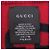 Sciarpa Jumbo GG in jacquard di lana e seta con frange Gucci Rosso Blu navy - vista 7