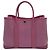Borsa Hermès Garden Party 30 in tela e pelle rosa