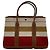 Borsa Hermès Gardenparty 36 in tessuto a righe colorate Multicolore