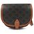 Céline Borsa a Spalla Celine 19150 Folco Medium Triomphe in Tela Marrone