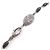 Collana lunga con placca a stemma AG925 di GUCCI Nero Argento - vista 4