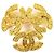 Spilla Triple Coco Mark Vintage Chanel 1994 D'oro