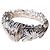 Harry Winston Diamanten Uhr aus Platin und Perlmutt Silber
