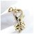 Collar Choker de metal dorado Chanel con marca Coco y strass - vista 8