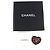 Spilla in tweed a forma di cuore Chanel Nero Rosa - vista 2