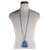 Hermès HERMES Large Clochette Leather Keyring Necklace Blue  - view 2